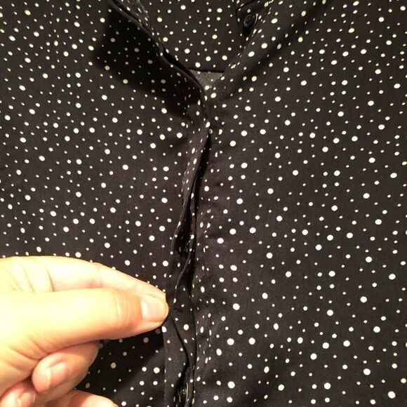 J. Crew Black and White Small Polka Dot Top - Picture 5 of 6